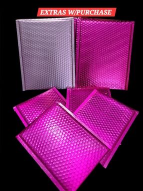 NWT -15ct. Pink/Purple Metallic Bubble Mailers 8.5x12 And 6x10 ✨️PRICE FIRM✨️